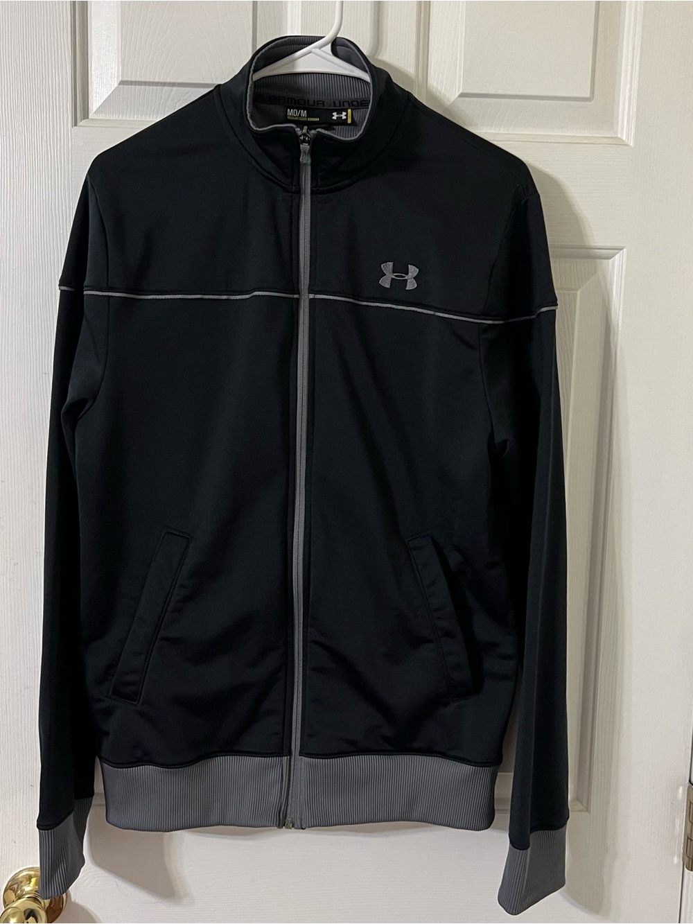 Under Armour Black Lightweight Full-Zip Shirt Jacket with Gray Trim